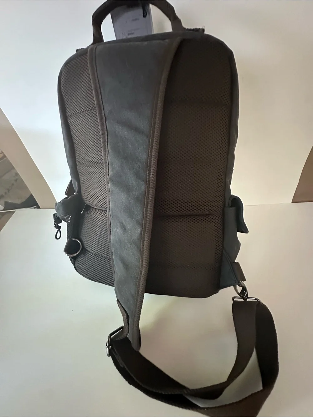 NEW MYGREEN Brown Backpack Zip & Buckle Closure, Leather Trim, Adjustable Strap
